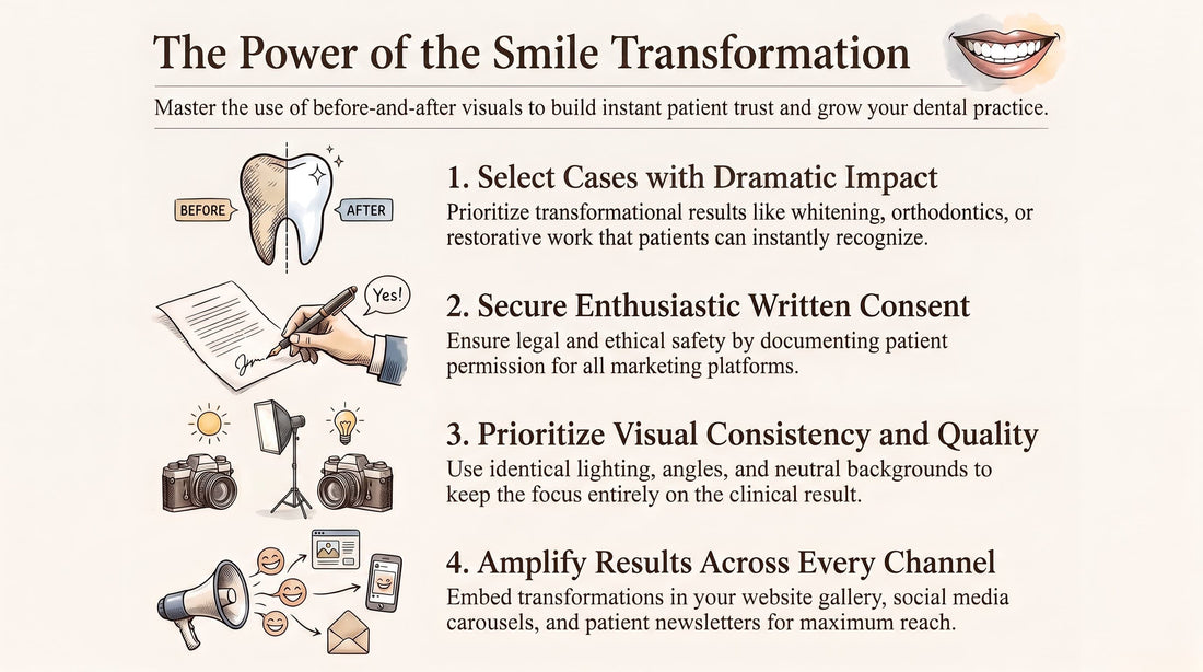 Creating Before-and-After Visuals to Showcase Results: A Guide for Dental Clinics The Smile Inc.