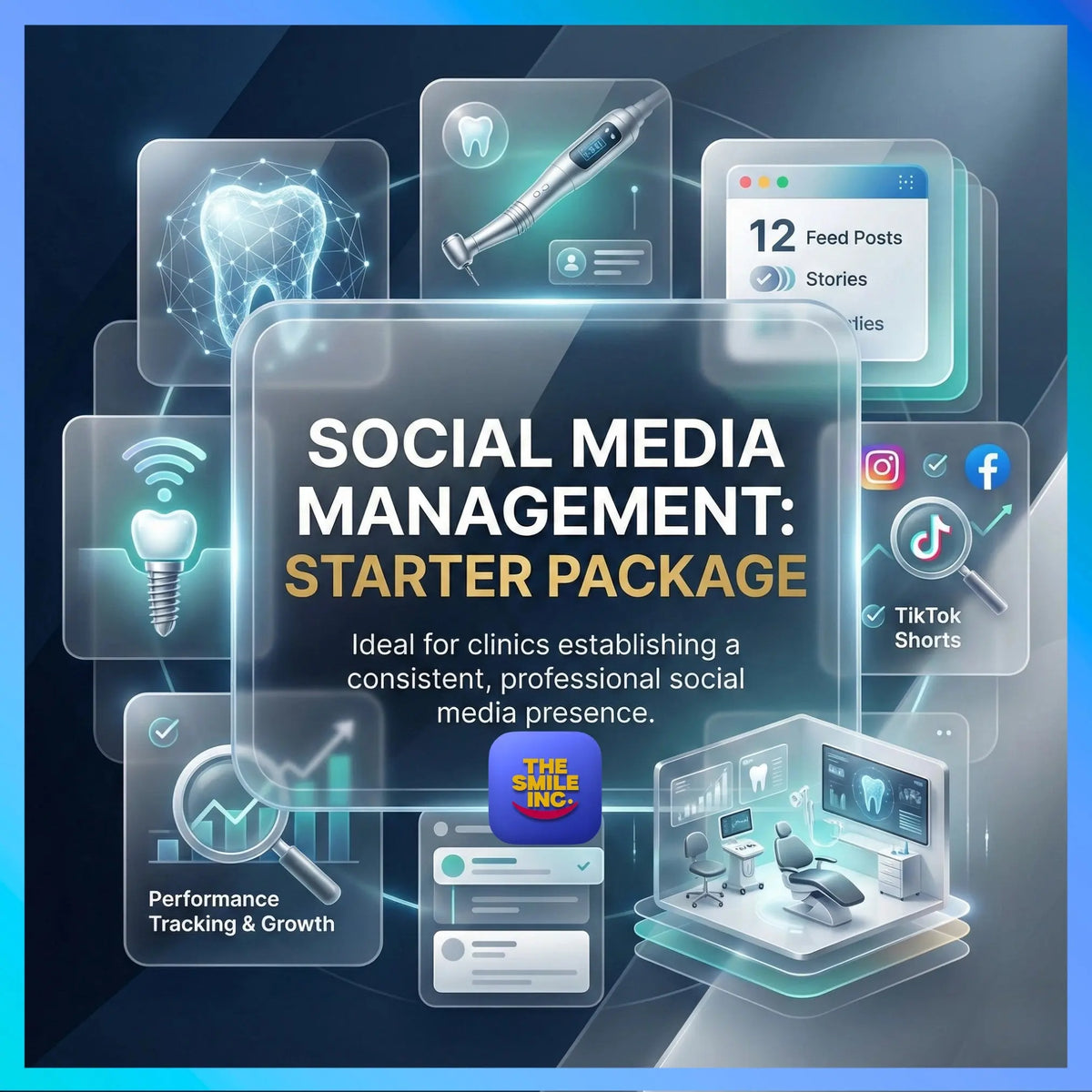 Social Media Management Starter package for dental clinics