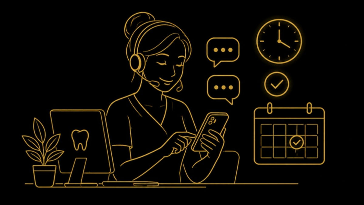 WhatsApp Booking Setup for dental clinics – receptionist answering patient messages