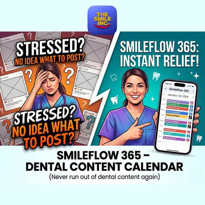 Dental Content Calendar, 365 Days Social Media Plan (Digital Download) The Smile Inc.